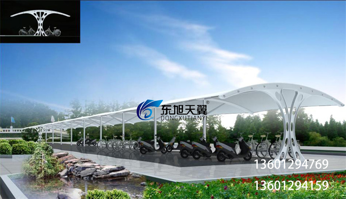 拱形中柱自行车棚-03