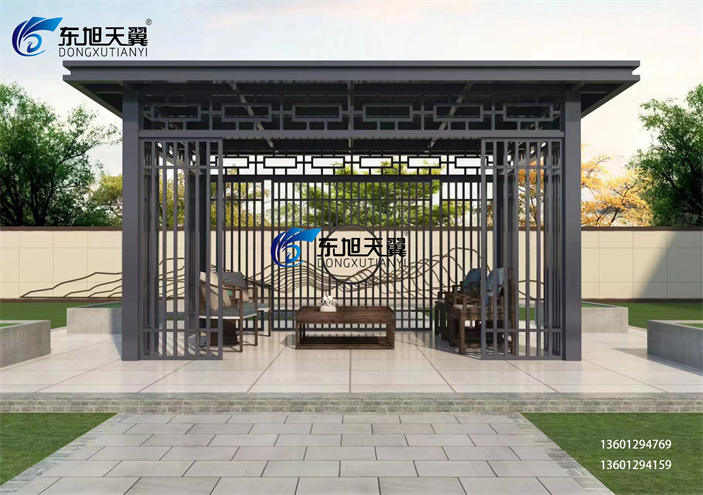 中式铝艺凉亭01